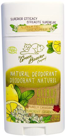 Natural Deodorant, Citrus, 1.76 oz (50 g) by Green Beaver-Bad, Skönhet, Deodorant