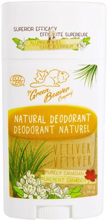 Natural Deodorant, Vetiver, 1.76 oz (50 g) by Green Beaver-Bad, Skönhet, Deodorant