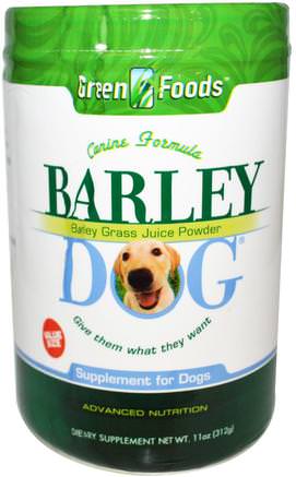 Barley Dog, 11 oz (312 g) by Green Foods Corporation-Husdjursvård, Husdjur Hundar, Greener För Husdjur