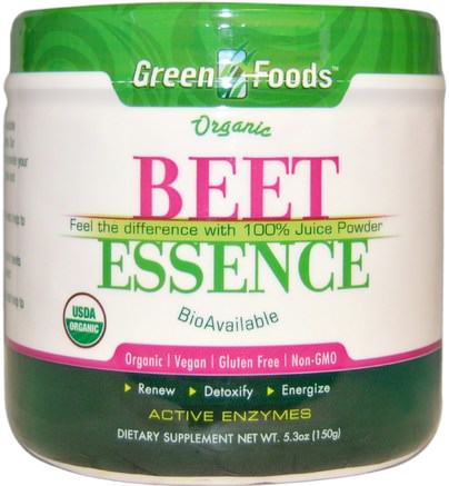 Organic Beet Essence, 5.3 oz (150 g) by Green Foods Corporation-Örter, Betorpulverrot