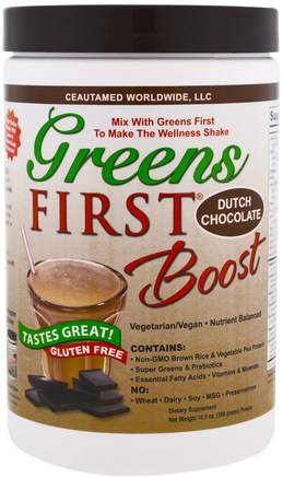 Boost, Dutch Chocolate, 10.5 oz (300 g) by Greens First-Kosttillskott, Superfoods, Greener