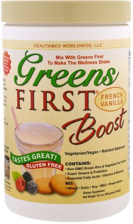 Boost, French Vanilla Powder, 10.5 oz (300 g) by Greens First-Kosttillskott, Superfoods, Greener