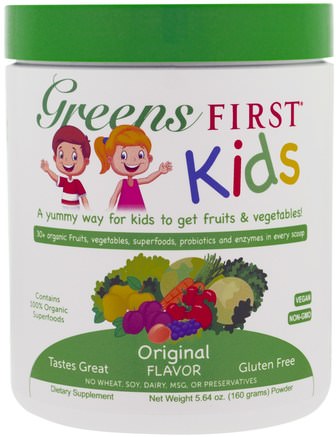 Kids, Superfood Antioxidant Shake, Original, 5.64 oz (160 g) by Greens First-Kosttillskott, Antioxidanter, Barns Hälsa