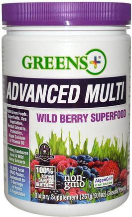 Advanced Multi, Wild Berry Superfood, 9.4 oz (267 g) Greens Powder by Greens Plus-Kosttillskott, Superfoods