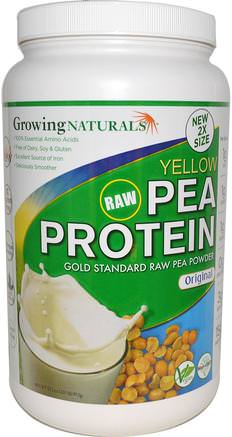Yellow Raw Pea Protein, Original, 32.2 oz (912 g) by Growing Naturals-Kosttillskott, Protein, Ärtprotein