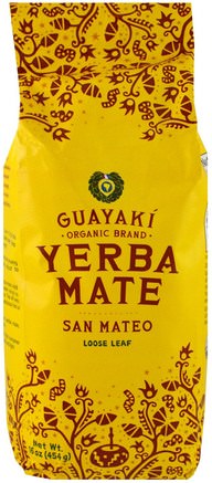 Yerba Mate, Loose Leaf, San Mateo Blend, 16 oz (454 g) by Guayaki-Mat, Örtte, Yerba Mate