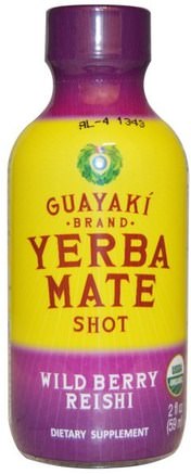 Yerba Mate Shot, Wild Berry Reishi, 2 fl oz (59 ml) by Guayaki-Hälsa, Energi, Mat, Örtte, Yerba Mate