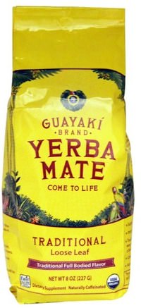 Yerba Mate, Loose Leaf Tea, Traditional, 8 oz (227 g) by Guayaki-Mat, Örtte, Yerba Mate