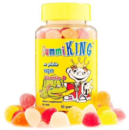 Vitamin D, 60 Gummies by Gummi King-Barns Hälsa, Kosttillskott Barn, Gummier
