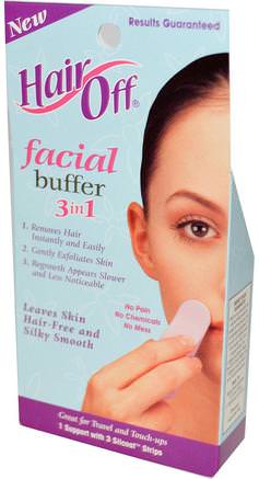 Facial Buffer 3 in 1 Kit by HairOff-Bad, Skönhet, Rakning, Vaxremsor Hårborttagning, Ansiktsvård