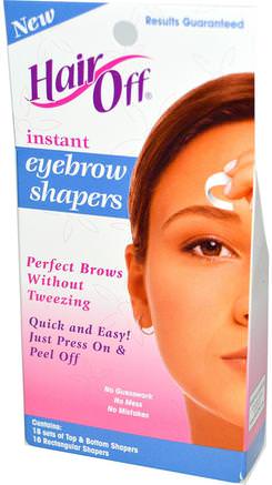 Instant Eyebrow Shapers Kit, 34 Piece Kit by HairOff-Bad, Skönhet, Rakning, Vaxremsor Hårborttagning