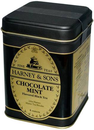 Chocolate Mint Flavored Black Tea, 4 oz by Harney & Sons-Mat, Örtte, Svart Te