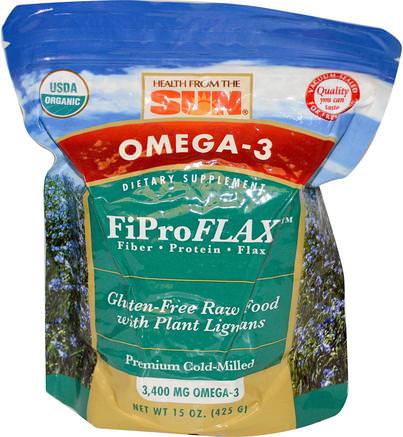 Omega-3, Original FiProFlax, 15 oz (425 g) by Health From The Sun-Kosttillskott, Linfrö, Linpulver