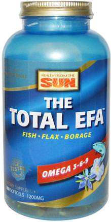 The Total EFA, Omega 3-6-9, 180 Softgels by Health From The Sun-Kosttillskott, Efa Omega 3 6 9 (Epa Dha), Linolja