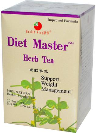 Diet Master Herb Tea, 20 Tea Bags, 1.26 oz (36 g) by Health King-Hälsa, Kost, Mat, Örtte