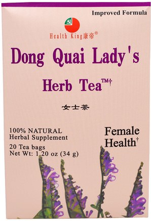 Dong Quai Ladys Herb Tea, 20 Tea Bags, 1.20 oz (34 g) by Health King-Mat, Örtte, Klimakterium, Dong Quai