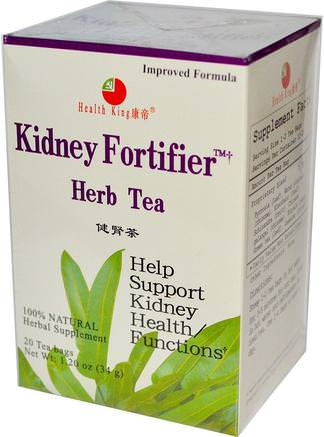 Kidney Fortifier Herb Tea, 20 Tea Bags, 1.20 oz (34 g) by Health King-Hälsa, Njure, Mat, Örtte