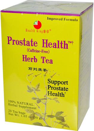 Prostate Health Herb Tea, Caffeine-Free, 20 Tea Bags, 1.05 oz (30 g) by Health King-Hälsa, Män, Prostata