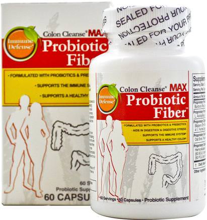 Probiotic Fiber, 60 Capsules by Health Plus Colon Cleanse MAX-Kosttillskott, Fibrer, Probiotika, Stabiliserade Probiotika