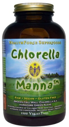 Chlorella Manna, 1500 VeganTabs by HealthForce Nutritionals-Kosttillskott, Superfoods, Chlorella