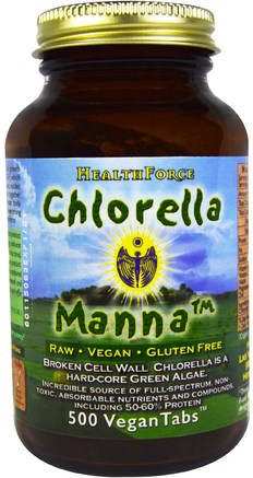Chlorella Manna, 500 VeganTabs by HealthForce Nutritionals-Kosttillskott, Superfoods, Chlorella