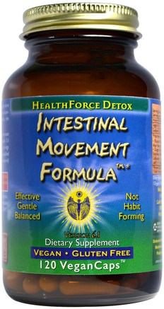 Intestinal Movement Formula, 120 Vegan Caps by HealthForce Nutritionals-Hälsa, Detox