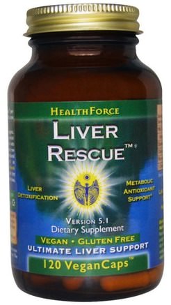 Liver Rescue, Version 5.1, 120 Vegan Caps by HealthForce Nutritionals-Hälsa, Leverstöd