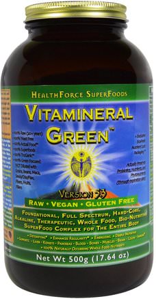 Vitamineral Green, Version 5.3, 17.64 oz (500 g) by HealthForce Nutritionals-Kosttillskott, Superfoods, Greener