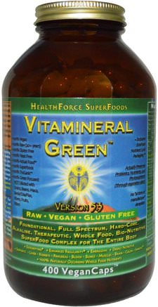 Vitamineral Green, Version 5.3, 400 VeganCaps by HealthForce Nutritionals-Kosttillskott, Superfoods, Greener