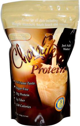 Chocolite Protein, French Vanilla, 14.7 oz (418 g) by HealthSmart Foods-Kosttillskott, Protein Skakningar