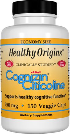 Cognizin Citicoline, 250 mg, 150 Veggie Caps by Healthy Origins-Vitaminer, Kolin, Cdp-Kolin (Citi-Colin), Cognizin-Citicolin