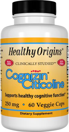 Cognizin Citicoline, 250 mg, 60 Veggie Caps by Healthy Origins-Vitaminer, Kolin, Cdp-Kolin (Citi-Colin), Cognizin-Citicolin