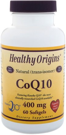 CoQ10, 400 mg, 60 Softgels by Healthy Origins-Kosttillskott, Koenzym Q10, Coq10 400 Mg