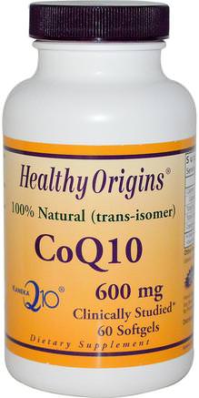CoQ10, Kaneka Q10, 600 mg, 60 Softgels by Healthy Origins-Kosttillskott, Antioxidanter, Ubiquinol Qh, Koenzym Q10, Coq10 600 Mg