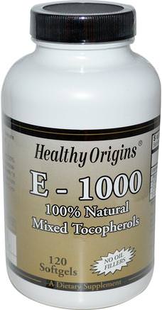 E-1000, 120 Softgels by Healthy Origins-Vitaminer, Vitamin E