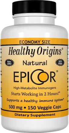 EpiCor, 500 mg, 150 Veggie Caps by Healthy Origins-Hälsa, Kall Influensa Och Viral, Epicor, Immunförsvar