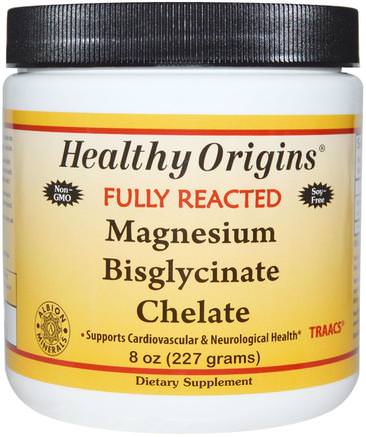 Fully Reacted Magnesium Bisglycinate Chelate, 8 oz (227 g) by Healthy Origins-Kosttillskott, Mineraler, Magnesiumkelat