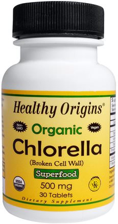 Organic Chlorella, 30 Tablets by Healthy Origins-Kosttillskott, Superfoods, Chlorella