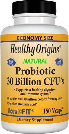 Probiotic, 30 Billion CFUs, 150 Vcaps by Healthy Origins-Kosttillskott, Probiotika, Stabiliserade Probiotika