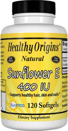 Sunflower E, 400 IU, 120 Softgels by Healthy Origins-Vitaminer, Vitamin E