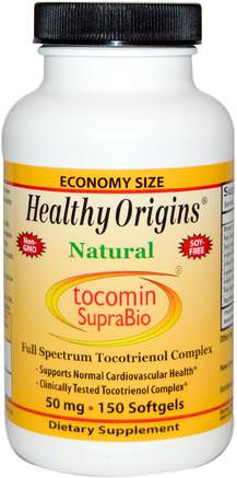 Tocomin SupraBio, 50 mg, 150 Softgels by Healthy Origins-Vitaminer, Vitamin E, Vitamin E Tocotrienoler