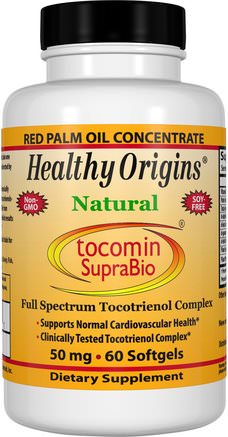 Tocomin SupraBio, 50 mg, 60 Softgels by Healthy Origins-Vitaminer, Vitamin E, Vitamin E Tocotrienoler