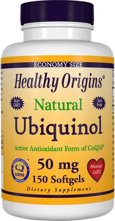 Ubiquinol, Kaneka QH, 50 mg, 150 Softgels by Healthy Origins-Kosttillskott, Antioxidanter, Ubiquinol Qh, Ubiquinol Coq10 050 Mg