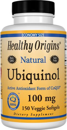 Ubiquinol, Kaneka QH, 100 mg, 150 Veggie Softgels by Healthy Origins-Kosttillskott, Antioxidanter, Ubiquinol Qh, Ubiquinol Coq10