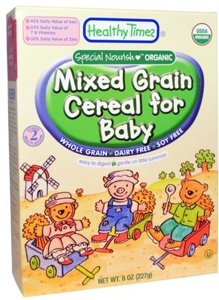 Organic Cereal for Baby, Mixed Grain, 8 oz (227 g) by Healthy Times-Barns Hälsa, Babyfodring, Barnflingor, Barnmat