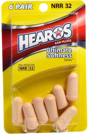 Ear Plugs, Ultimate Softness, 6 Pair by Hearos-Hälsa, Hörsel Och Tinnitus, Öronproppar