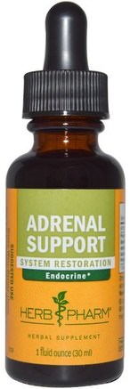 Adrenal Support, 1 fl oz (30 ml) by Herb Pharm-Kosttillskott, Binjur, Hälsa