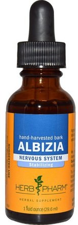 Albizia, Hand-Harvested Bark, 1 fl oz (29.6 ml) by Herb Pharm-Örter, Albizia