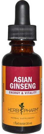 Asian Ginseng, 1 fl oz (30 ml) by Herb Pharm-Örter, Ginseng Kinesiska, Adaptogen