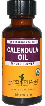Calendula Oil, 1 fl oz (30 ml) by Herb Pharm-Skönhet, Ansiktsvård, Solbränna Solskydd, Calendula